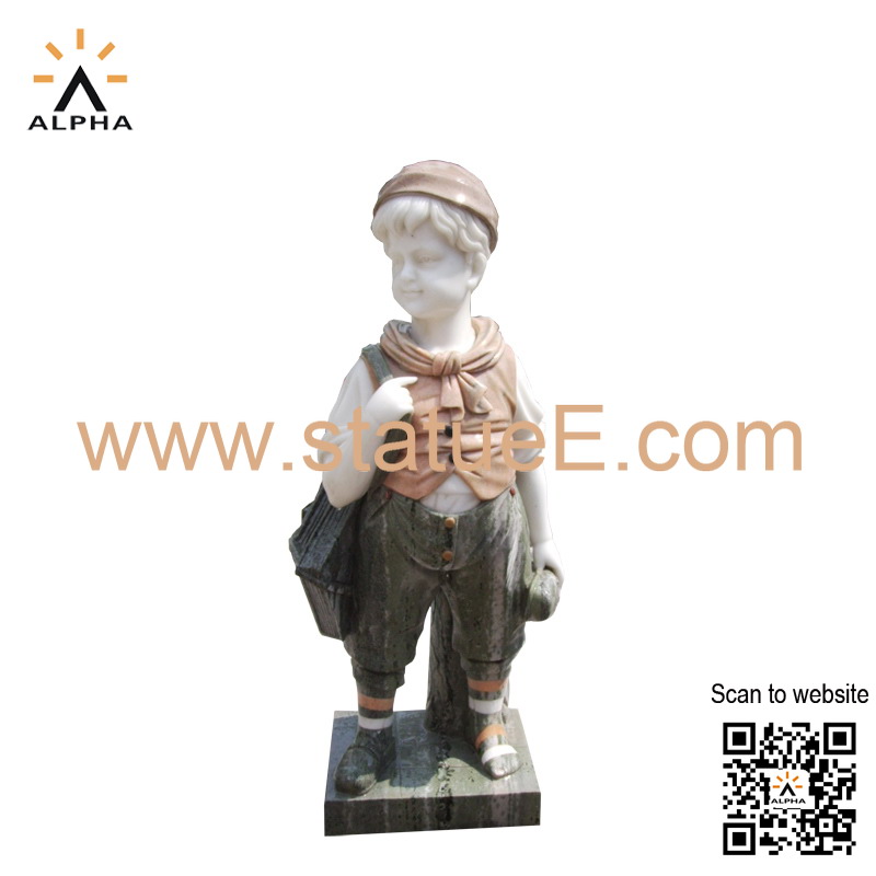 marble boy garden statues